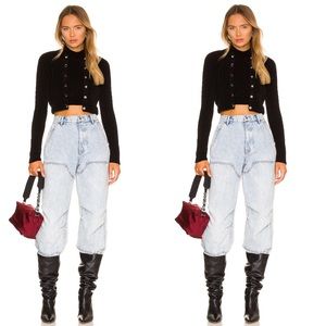 Alexander Wang Double Front Carpenter Jeans in Pebble Bleach